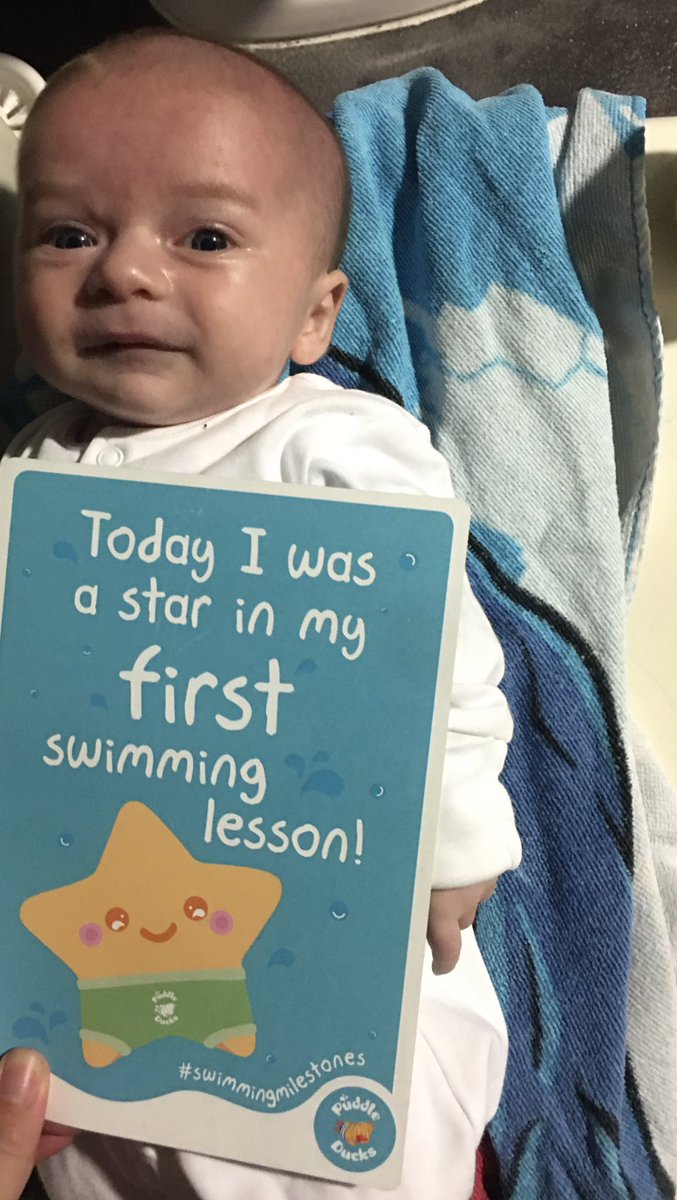 Empaps's tweet photo. Well done Jasper! Excellent first swimming lesson - especially given you were fast asleep when we got in the pool! 💙😂💙 #maternityleave #babyswimming https://t.co/wdU5FgCs9Q