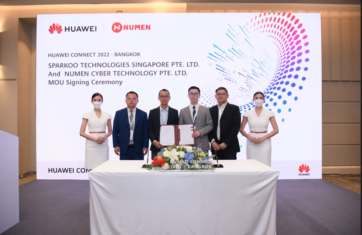 numencyber's tweet photo. #NumenCyber Technology signed a Memorandum of Understanding with @HuaweiCloudAPAC on 20th September 2022, at HUAWEI CONNECT 2022 in Bangkok, Thailand.
We hope to aid in the building of a sustainable and secure #Web3 ecosystem in which both businesses and users can thrive. https://t.co/dHxWiayKlr
