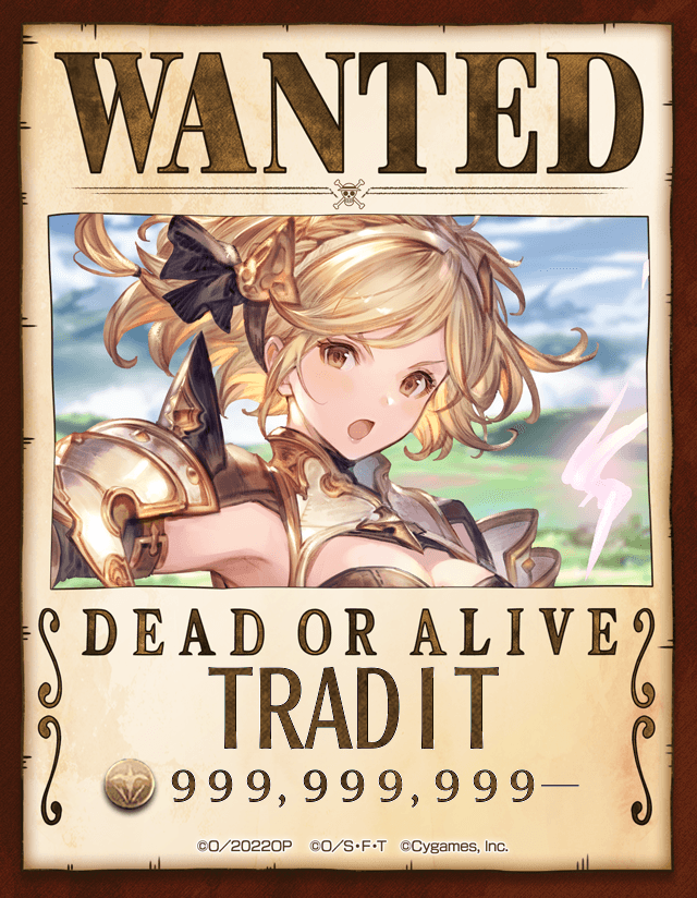 AlienoreLevi's tweet photo. Captain TRADIT
Bounty: 999,999,999 Rupies!
#granbluefilmredcollab https://t.co/IJKsvsBGQg
