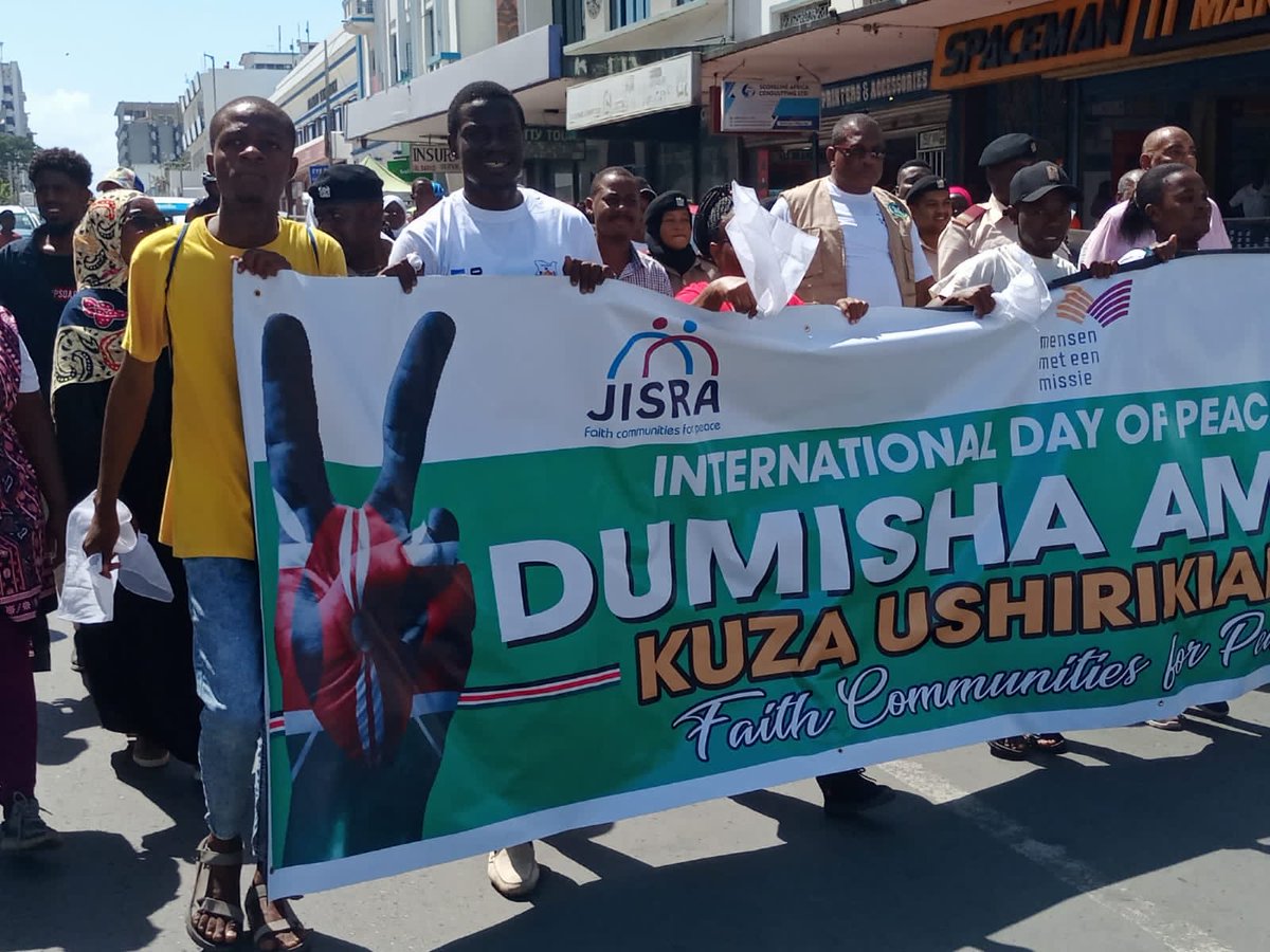 Today peace day marked in Mombasa to end discrimination and promote religious inclusivity #jisra ⁦<a href="/Mensenmissie/">Mensen met een Missie</a>⁩ ⁦<a href="/irck_info/">Inter-Religious Council of Kenya(IRCK)</a>⁩ ⁦<a href="/KECOSCE/">KECOSCE</a>⁩ ⁦<a href="/NSCpeace/">Peacebuilding and Conflict Management</a>⁩ ⁦<a href="/WilliamsRuto/">William Samoei Ruto, PhD</a>⁩