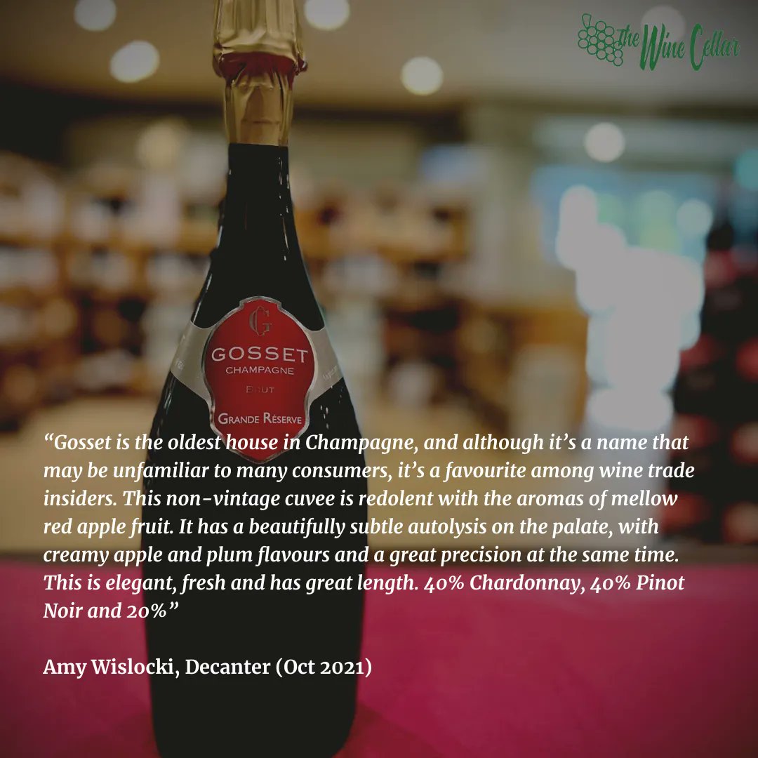#WineWednesday and celebrating Champagne Gosset, which we will be showing at our wine tasting on 7th October.