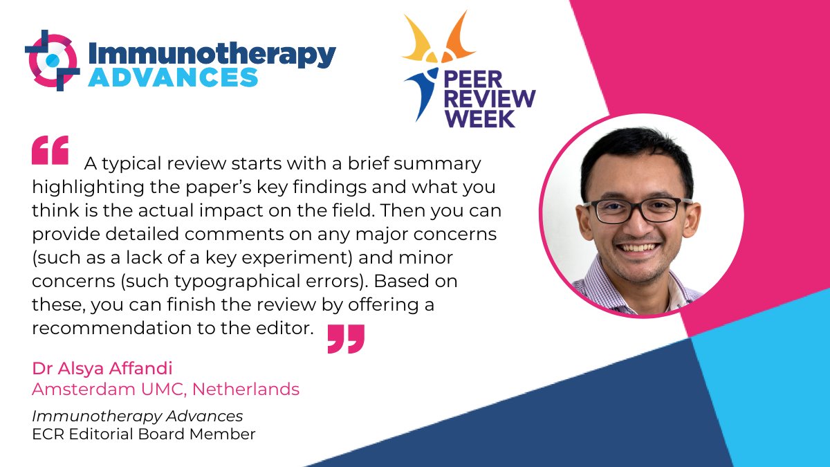 Our #ECR Editorial Board Members are sharing their 🔝 advice for #PeerReview this #PeerReviewWeek2022

Here, Dr Alsya Affandi <a href="/jubillix/">Alsya Affandi</a> shared how he would structure a review for maximum clarity ⤵