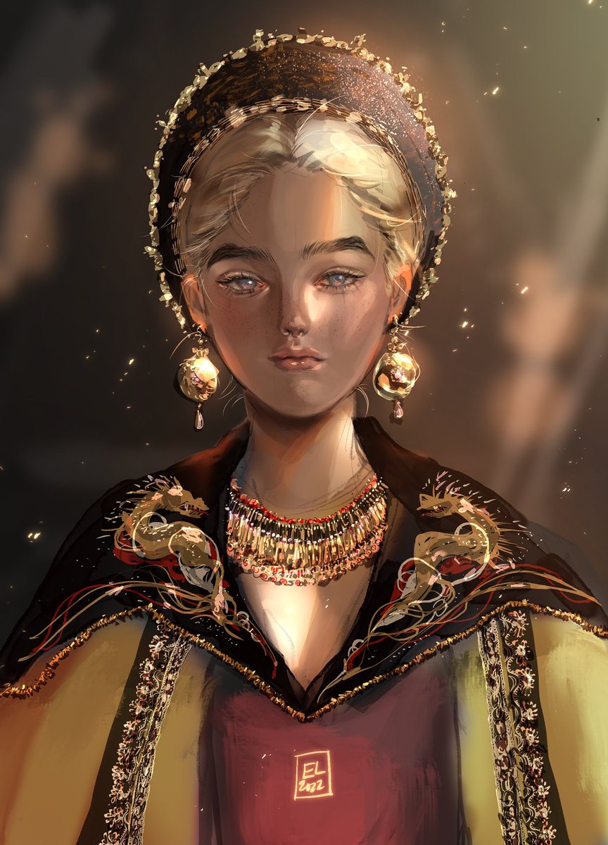 I drew #Rhaenyra #RhaenyraTargaryen from #HouseOfTheDragon #hotd . Tell me your also obsessed 🐲🐉