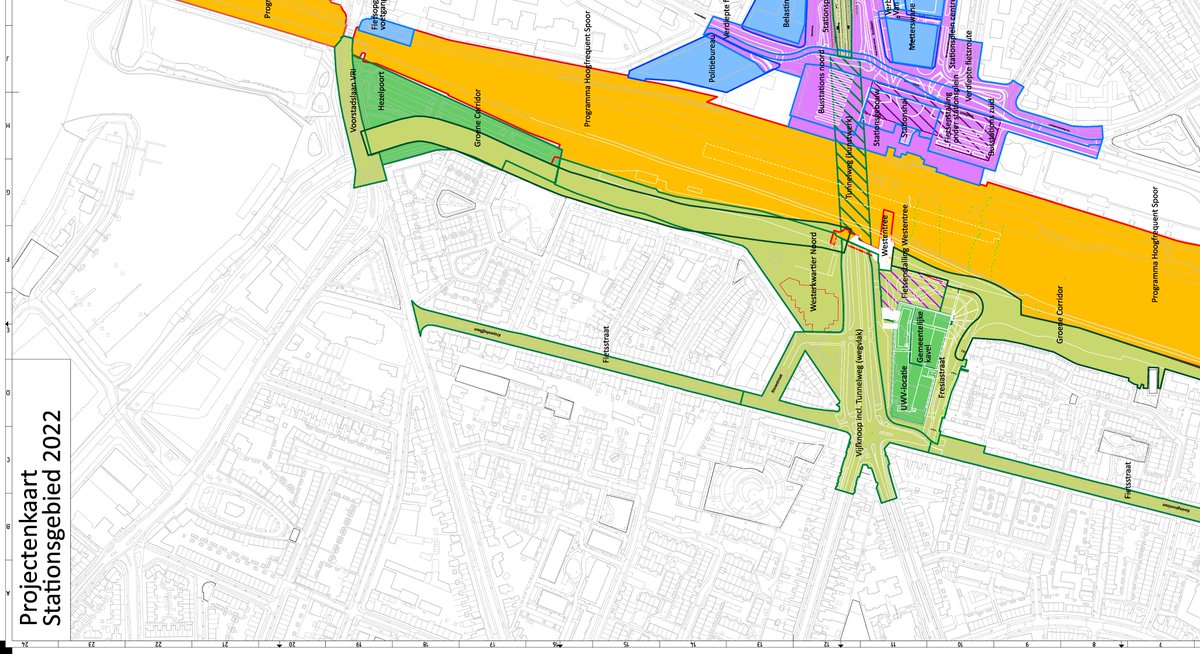 Op de projectenkaart voor het vernieuwde Stationsgebied krijgt de Groene corridor steeds meer vorm! Hier een uitsnede, kom de hele kaart bekijken op de Dag van het Stationsgebied a.s. donderdag van 15:00 tot 20:00 uur op de ramblas. Zie voor programma nijmegen.nl/stationsgebied…