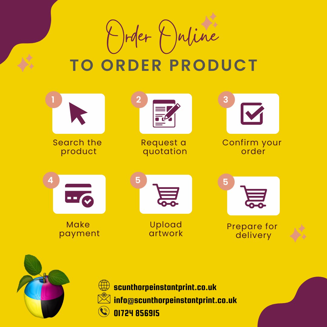 Q.) How does the service work?
A.) Our ordering process is quick and hassle-free! Simply request your quote via our website 💻

For all enquiries, get in touch:
📱01724 856915
🌐scunthorpeinstantprint.co.uk