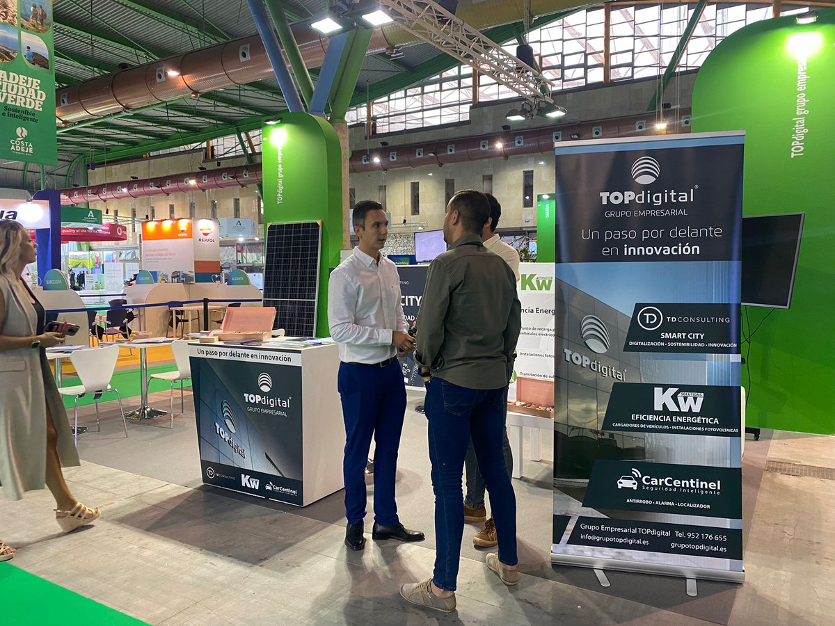 topdigital's tweet photo. Primera jornada de trabajo en @forogreencities  con nuestras empresas @TDconsultingEs, @solutions_kw y @CarCentinel_DSI . Durante el día de hoy y mañana hablaremos en @Fycma sobre #digitalización #sostenibilidad #smartcities #movilidad y mucho más. https://t.co/ZS88aB5Dr0
