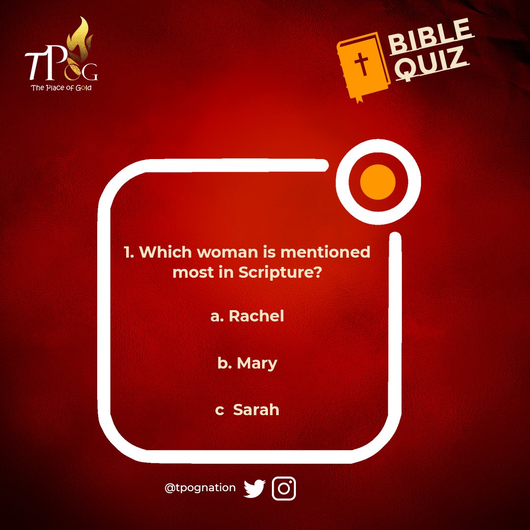 TPOGnation's tweet photo. How well do you know your Bible?
Comment your answer in the comment section, let's see.
#tpognation #tpog @iamptee #bible #bibleverse #bibleverses #biblegames #biblegame #bibleriddles #business #seminar https://t.co/GAokSMcdNG