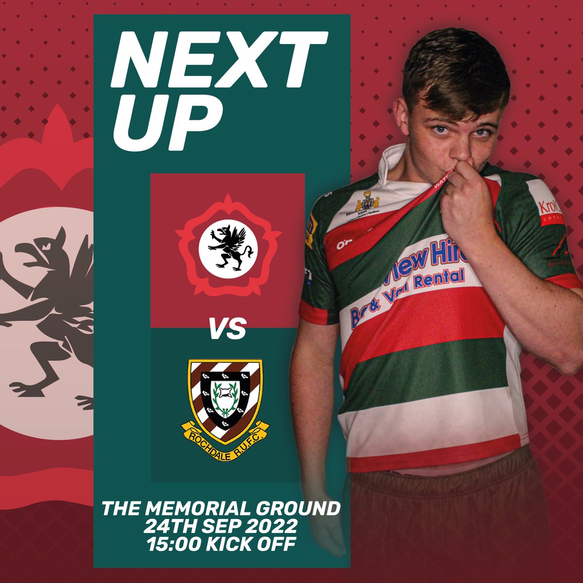 Waterloo1st's tweet photo. 📢 Next Up…

Bar open from 12:30. 

1st XV
🆚 Rochdale 1st XV
🕒K.O. 15:00
📍The Memorial Ground, L23 8TW

2nd XV
🆚 Rochdale 2nd XV
🕒K.O. 15:00
📍Moorgate Ave, OL11 5LU

🟢🔴⚪️🟢🔴⚪️ https://t.co/zBk2yKyE3S