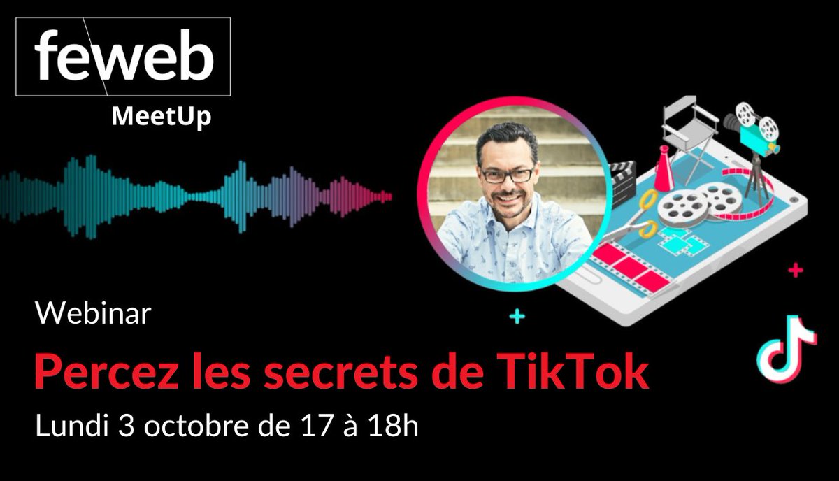 Percez les secrets de #TikTok! Quelles sont les possibilités offertes aux annonceurs? Inscrivez-vous gratuitement au webinar du 3/10 avec <a href="/desire_dupas/">Désiré Dupas</a>  de @desiredagency: bit.ly/3Sg2QiM
#socialmedia #strategy #socialmarketing #influencermarketing #we_are_digital #feweb