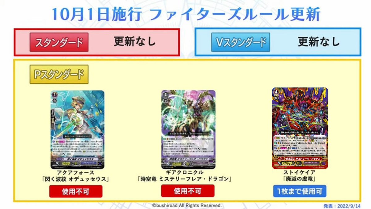 Japan swapped their banlist!
Credit to: <a href="/dayoneplayer/">day1player</a> #cardfightvanguard