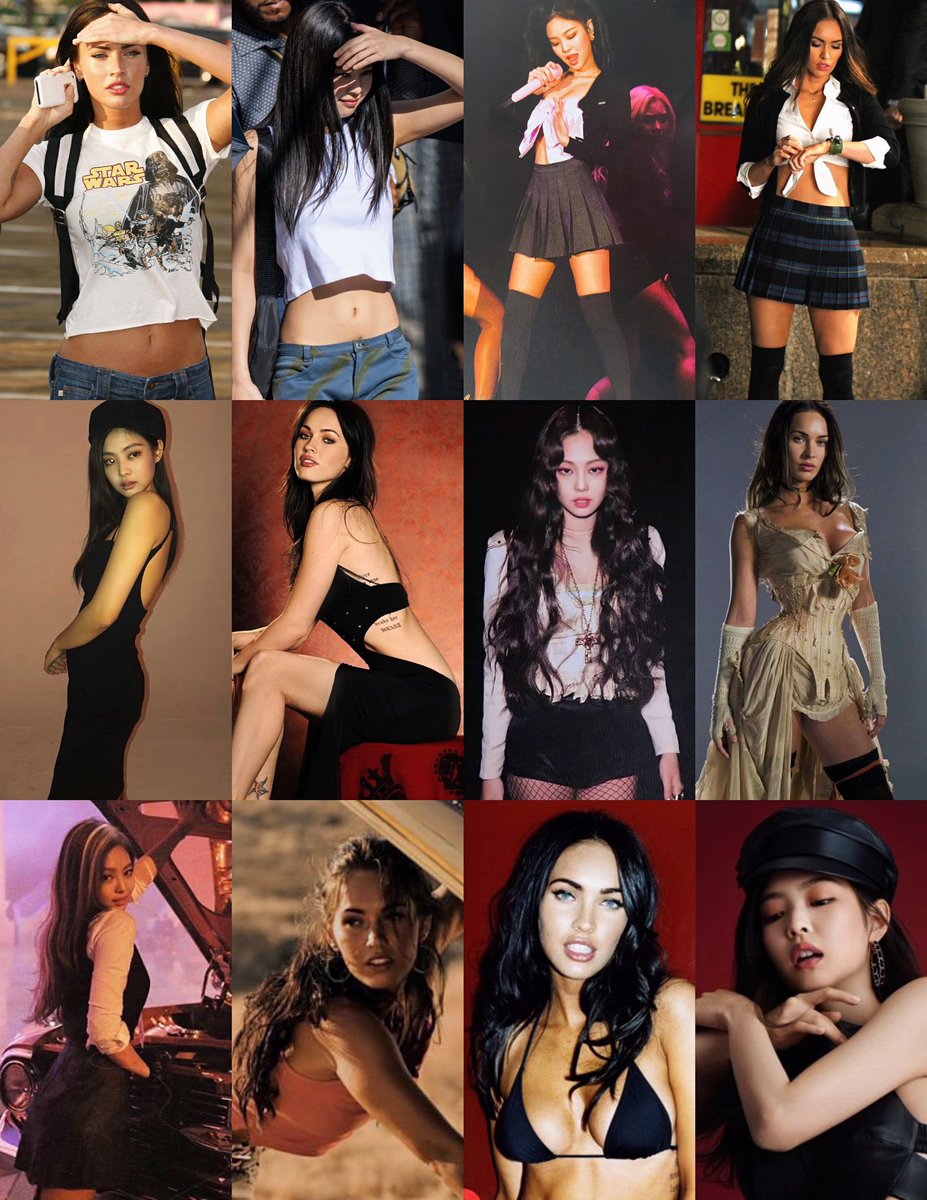 jnktiz's tweet photo. jennie kim is the megan fox of kpop https://t.co/A186juWUXy