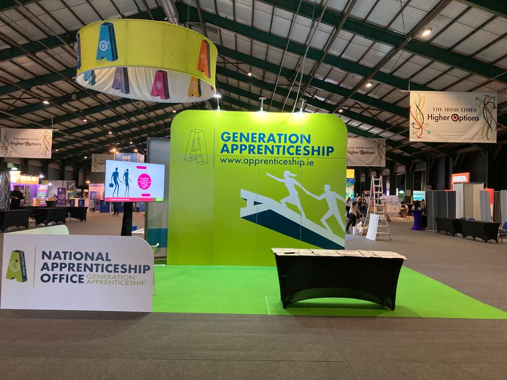 apprenticesIrl's tweet photo. #HigherOptions2022 let’s go! 

Join our #GenerationApprenticeship team for information on career options across tech, engineering, finance, hairdressing and much more! And discover a wealth of #career talks to help drive your future career. @SOLASFET @ETBIreland @DeptofFHed https://t.co/pggYnPMvCp