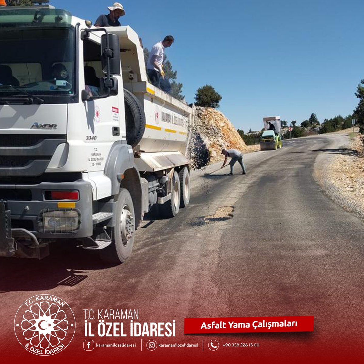 krmnozelidare's tweet photo. Cerit ve Bademli Köylerimiz arası yollarımızda asfalt yama çalışmalarımız devam etmektedir. 🚜🚧🚙
📍 #karaman #merkez #cerit #bademli https://t.co/gbHNcbHxGI