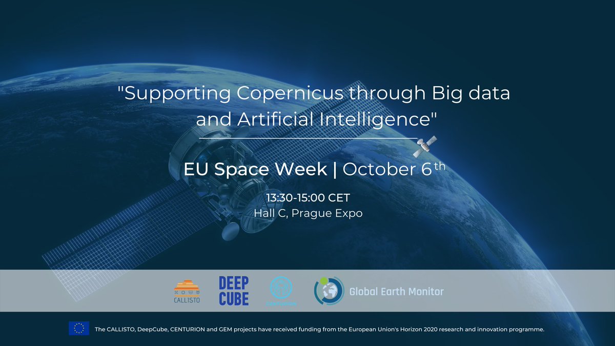 The <a href="/CALLISTO_H2020/">CALLISTO</a> project will take part in a public Joint Event during the #EUSpace Week on 6 Oct. CALLISTO employs ONDA to index #EO data with heterogeneous data sources to provide, through #AI techniques, a #BigData platform for non-expert users. 

ℹ️ bit.ly/3qSdfpk