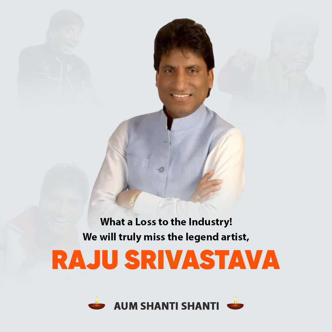 Artistbazaarco's tweet photo. We shall never forget how you made us forget our problems and overcome sadness with your comedy shows. 

We respect and salute your journey to fight in this life 

Now its time to entertain the God's In heaven :pray:

RIP sir Raju https://t.co/Q0cxdgVbkH