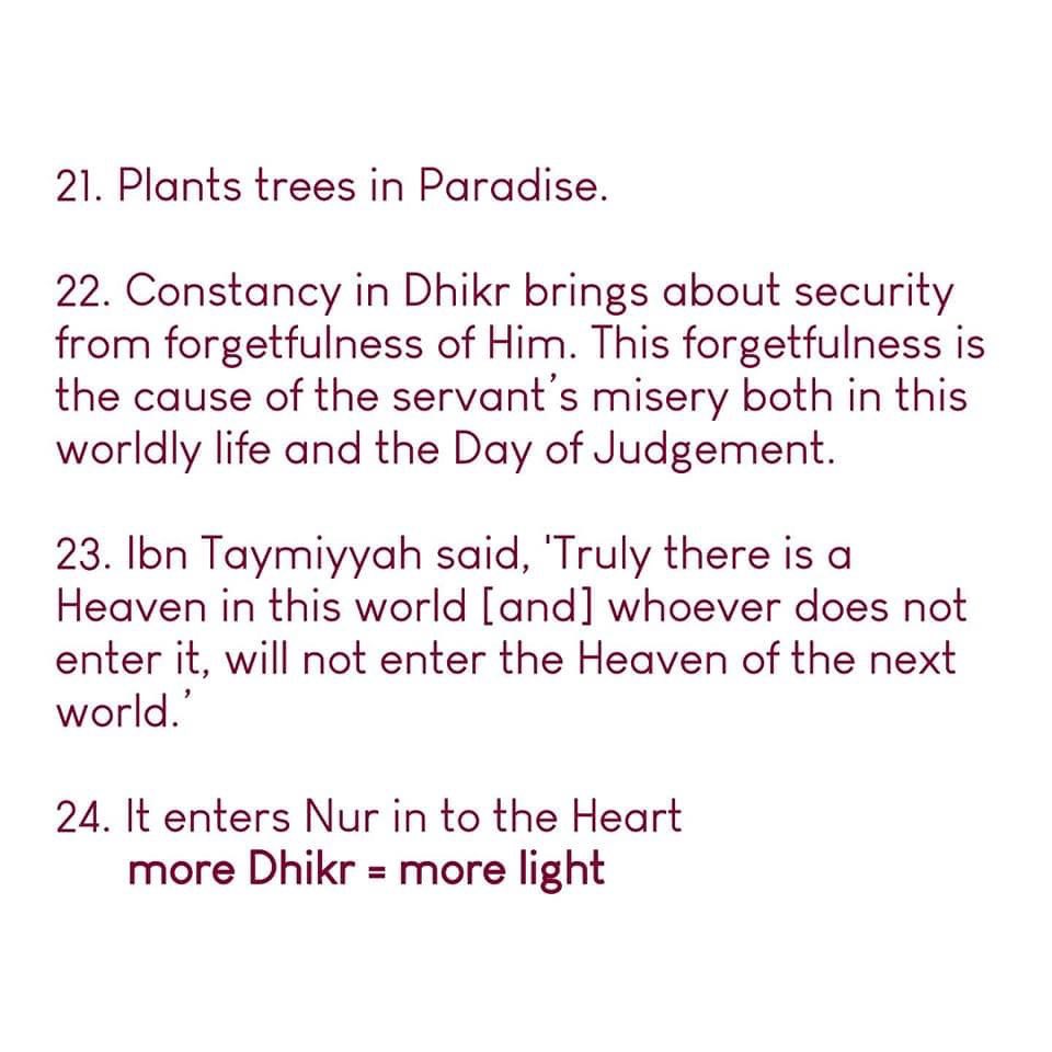 30 benefits of dhikr 📿♥️👇🏾 https://t.co/L0m2E3ZH2g - yours Didi🧕🏾🥀 ...