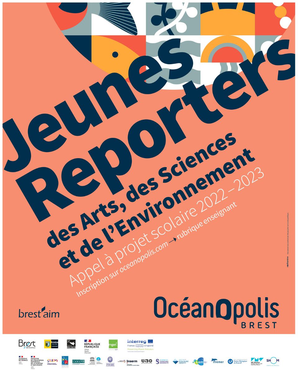 Oceanopolis_'s tweet photo. 📣 Enseignants de la maternelle au lycée, cet appel à projet #JRASE est fait pour vous ! 👨🏫🌍
📅 Inscriptions ouvertes jusqu'au 16/10 🌊
🔗 Inscriptions ici ➡️ https://t.co/Mk0wdRIlWd
Toutes les infos ici➡️ https://t.co/2LrY6G19ie
#EDD #artscience #art #science https://t.co/e7XyzeI6bw