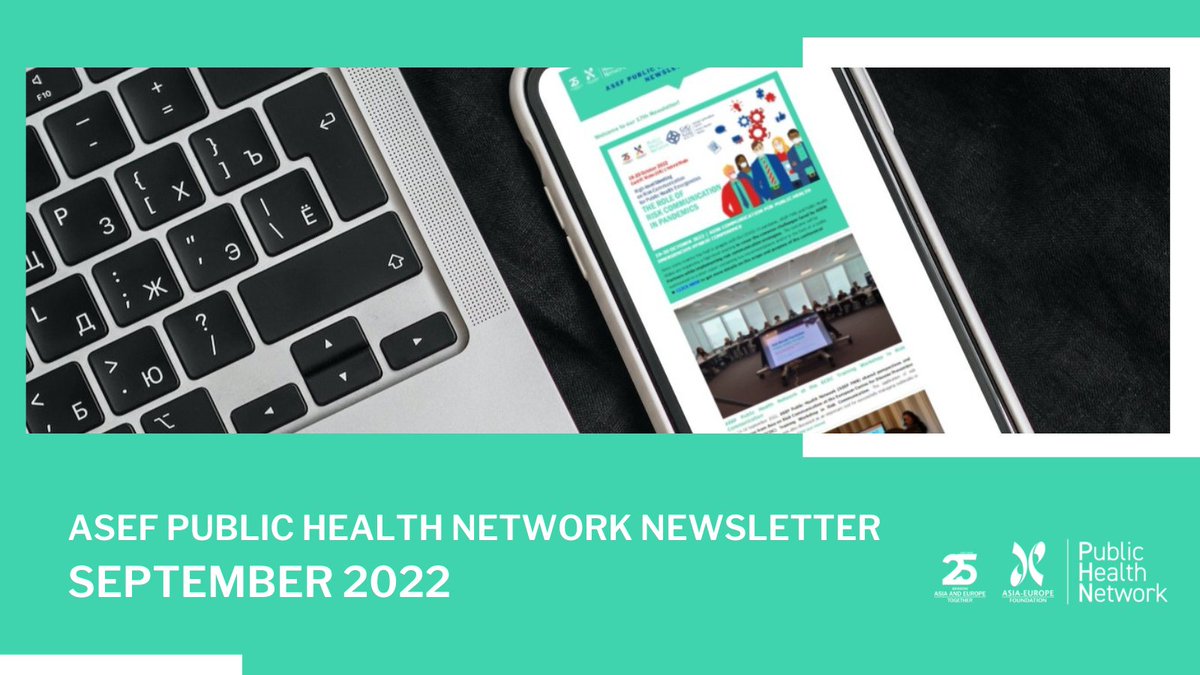 ASEF_PHN's tweet photo. 🔔 #ASEFPHN's work focuses on #AMR, #UHC & #RiskCommunication!
▶ Read our latest newsletter to discover how we bring added value to and further advance discussions around these topics: https://t.co/JXtyBQubzv
.
@aseforg #PublicHealth #PHE #Health #ASEFRiskComm #ASEF #ASEM https://t.co/vnOrtxM34S