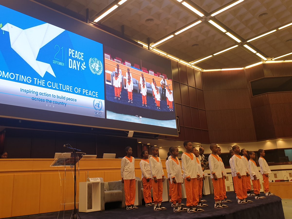 UNEthiopia's tweet photo. #Happeningnow Commemoration of the International Day of Peace under the theme ‘Promoting the culture of peace’
#UN #Peaceday #Ethiopia #SDGs https://t.co/8UA6r4kAIY
