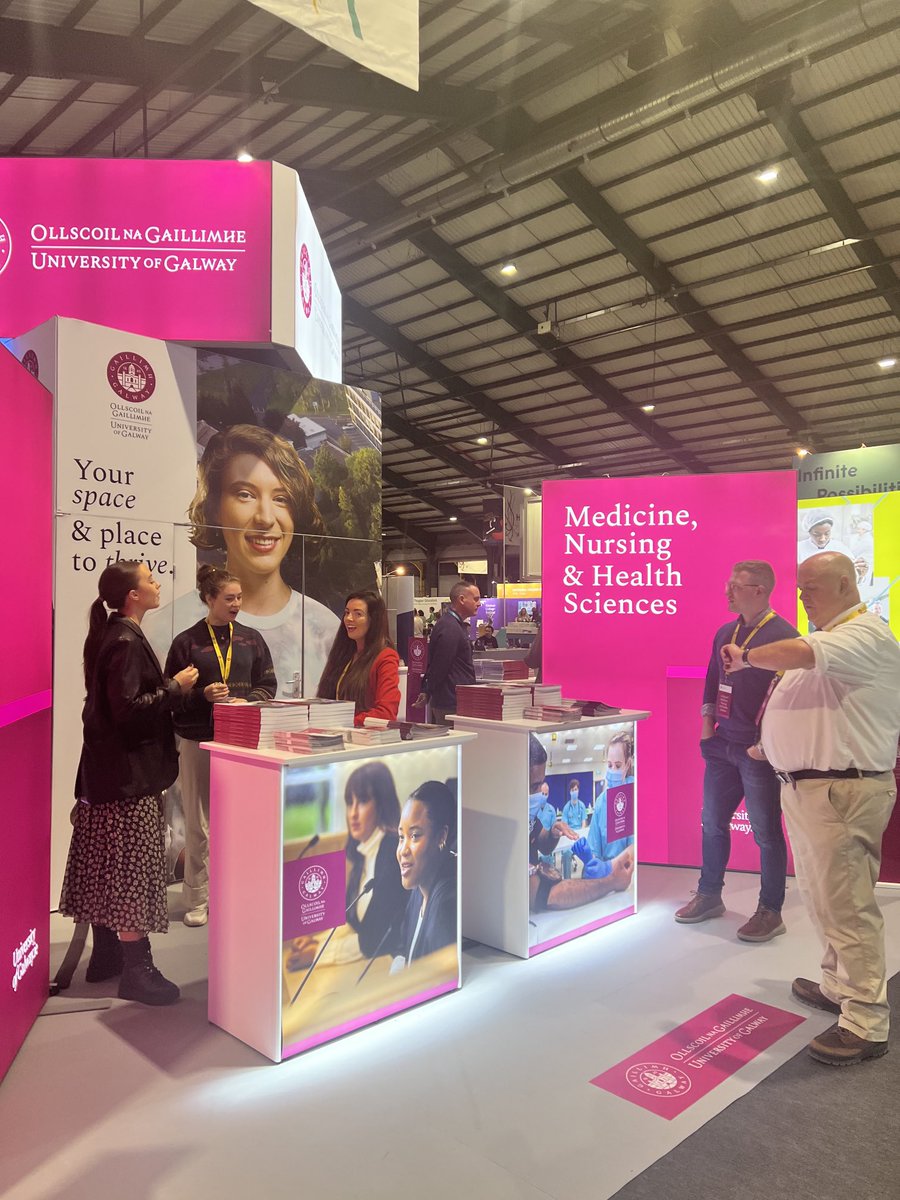 Our ⁦<a href="/UniOfGalway/">Ollscoil na Gaillimhe | University of Galway</a>⁩ staff getting ready for a busy day ⁦<a href="/IrishTimes/">The Irish Times</a>⁩ Higher Options. Looking forward to meeting lots of students interested in studying in #Galway #CAO