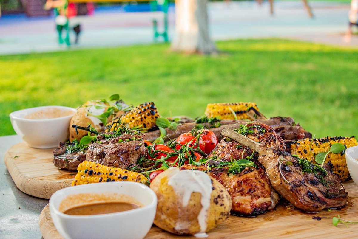 MEET THE MEAT! Sella brings you The Butcher's Night on Fridays.

For AED 99: Choice of Black Angus Ribeye, Tenderloin, Striploin, Country-style Boerewors, Peri Peri Chicken Legs, and Salt Bush Lamb Chops. Served with baked russet potatoes, corn on the cob, and mustard &amp; sauces.