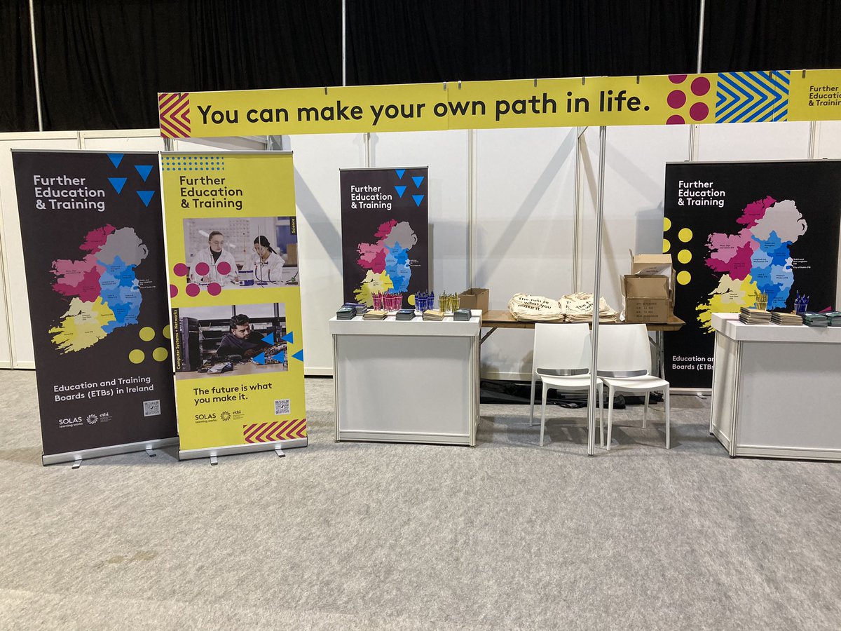 SOLASFET's tweet photo. Wonderful to be here @TheRDS for day 1 of #HigherOptions! Make sure to drop in and see what further education and training options are available. @apprenticesIrl @ThisisFet #GenerationApprenticeship #ThisisFET https://t.co/P3npzfaHn3