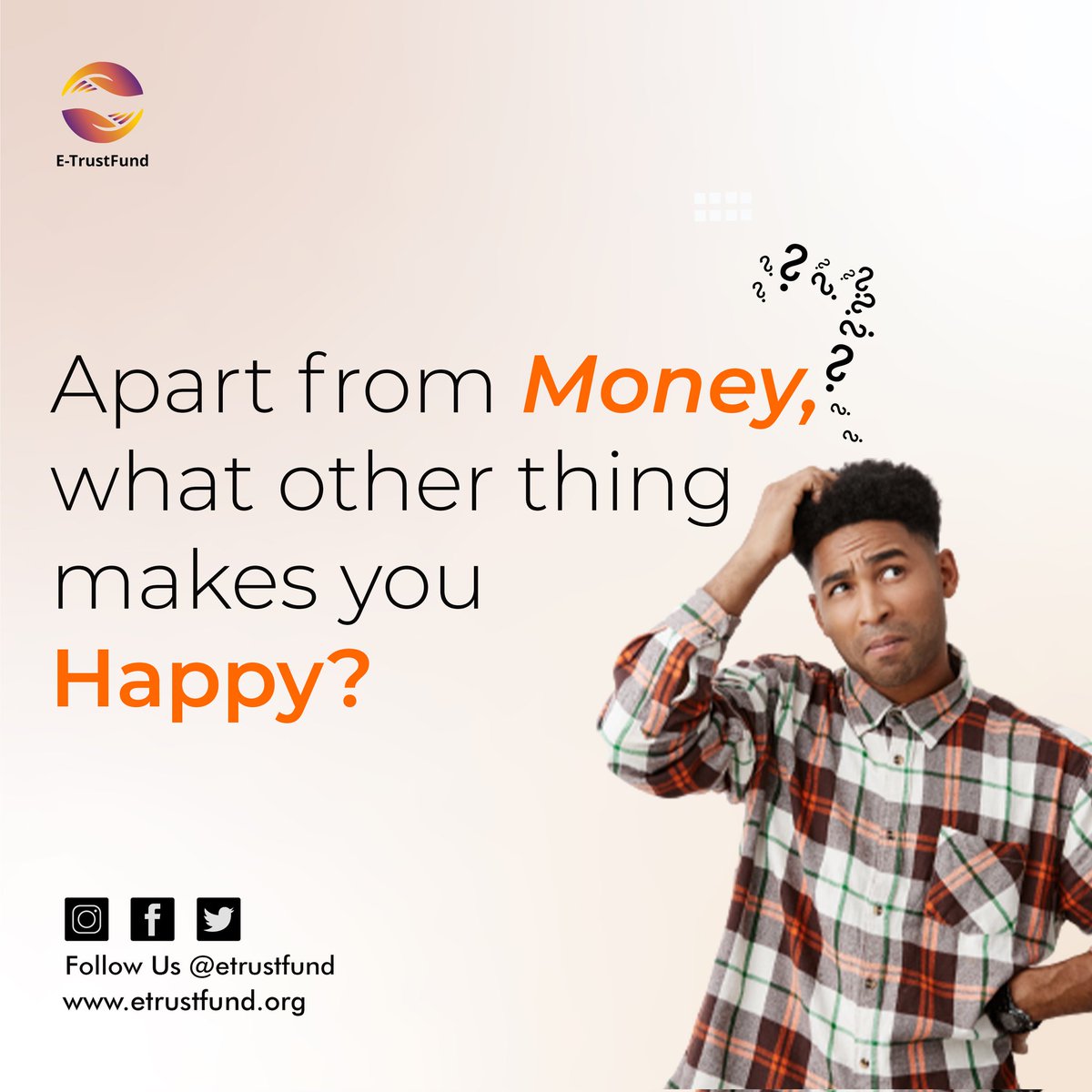 etrustfund's tweet photo. Aside money, what else makes you happy 😊.

Meanwhile, are member of E-Trustfund?
Visit https://t.co/I9WY6DPXfW to start saving

#Etrustfund #save #earn #network #accessloans https://t.co/F1plXPkbO9