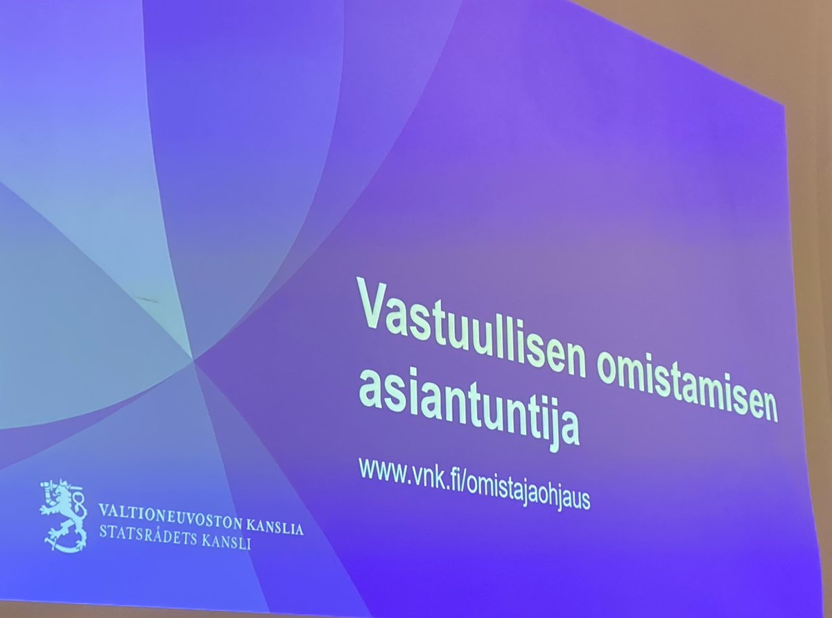 Lämmin kiitos erittäin antoisasta tilaisuudesta <a href="/valtionomistus/">VNK omistajaohjaus</a> ! On tärkeää tietää, että vastuullisuus on vahvasti läsnä yhteisestä omaisuudestamme huolehtimisessa. Erityiskiitos kutsusta <a href="/KSillander/">Katariina Sillander</a>! <a href="/ProComRy/">ProCom ry</a> kestävän kehityksen verkosto kiittää!  #vastuullisuus #viestintä