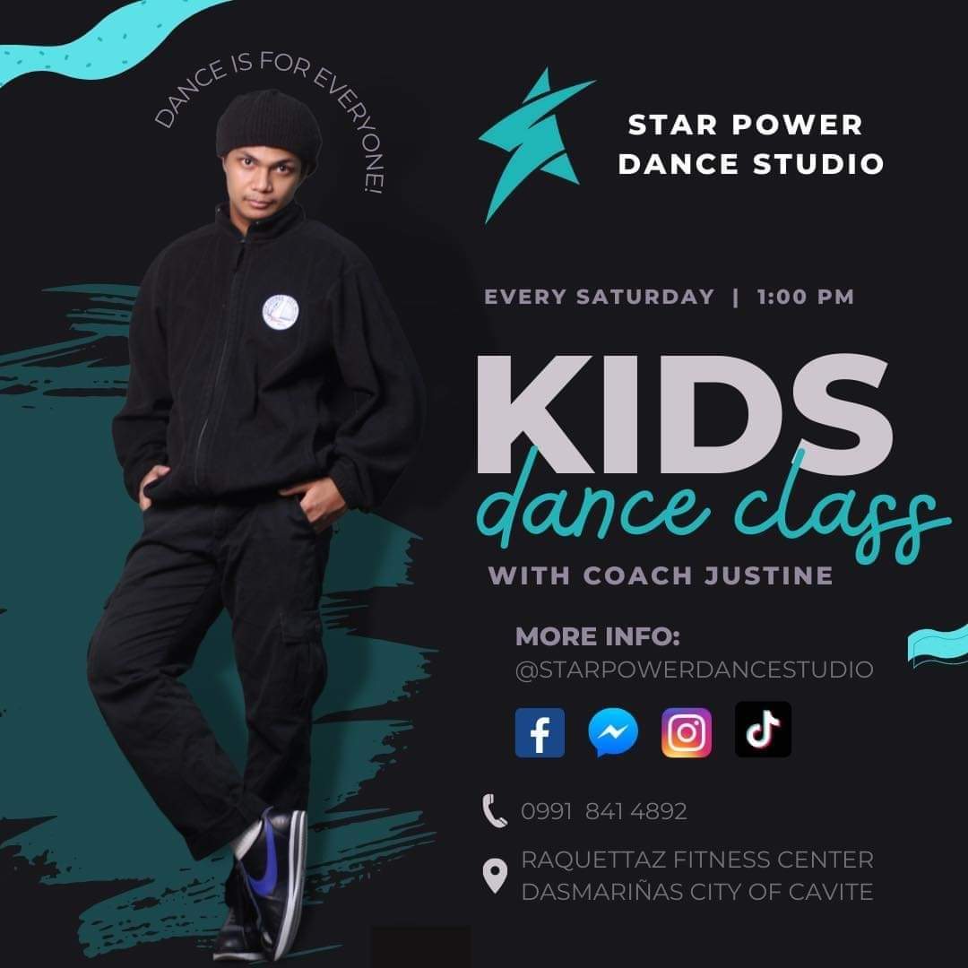 _tatineee's tweet photo. Show your MOVES &amp; Be the STAR! ✨Join Coach Justine every SATURDAY 1:00PM at Star Power Dance Studio] 

Class Fee: 200/session

⭐️ For more Info:
Contact Ms. Stephanie 
0991 841 4892

⭐️ Follow our Social Media:
Facebook, Instagram &amp; Tiktok
Star Power Dance Studio] https://t.co/lMe46hFkNE