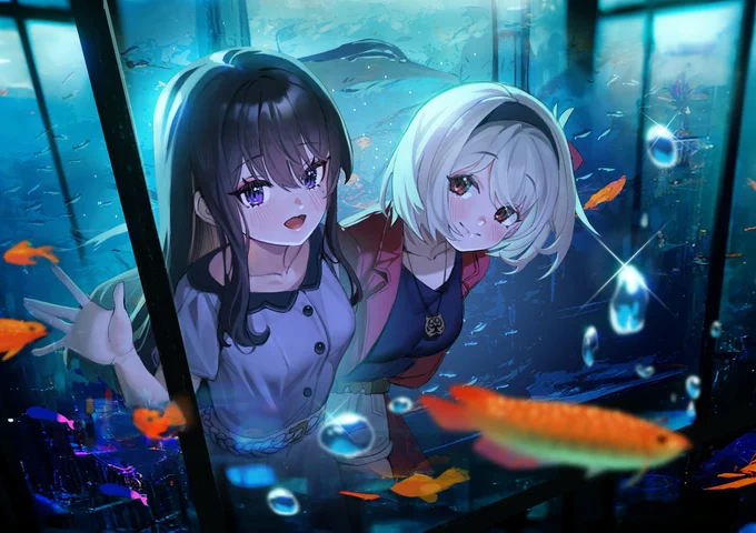 水族馆约会#リコリコ #錦木千束 #井之上瀧奈 