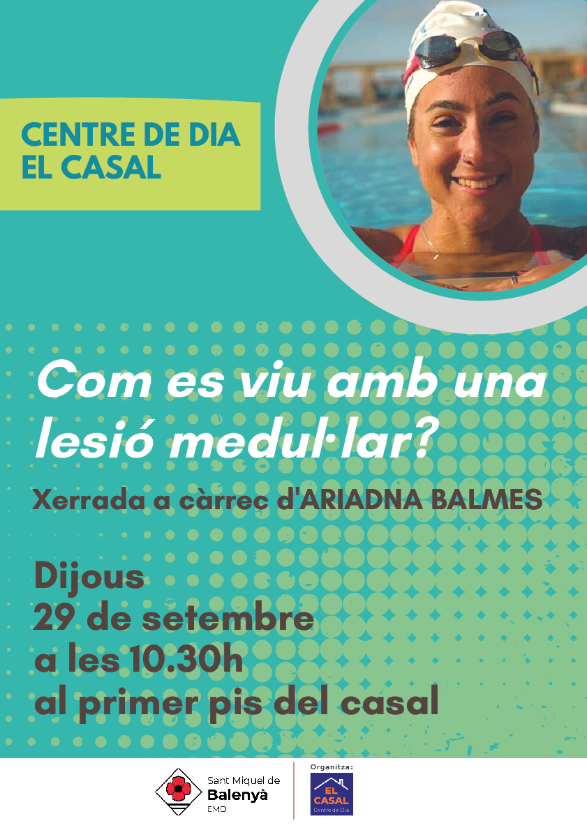 Xerrada al Centre De Dia El Casal
'𝑪𝒐𝒎 𝒆𝒔 𝒗𝒊𝒖 𝒂𝒎𝒃 𝒖𝒏𝒂 𝒍𝒆𝒔𝒊ó 𝒎𝒆𝒅𝒖𝒍·𝒍𝒂𝒓?' a càrrec d'𝗔𝗿𝗶𝗮𝗱𝗻𝗮 𝗕𝗮𝗹𝗺𝗲𝘀 <a href="/ariadna_balmes/">Ariadna.Balmes</a>
📅 dijous 29 de setembre
🕥 10.30h
📍 al primer pis del casal
Oberta a tothom!

#gentgranactiva #cddElCasal #SMBalenyà #Osona