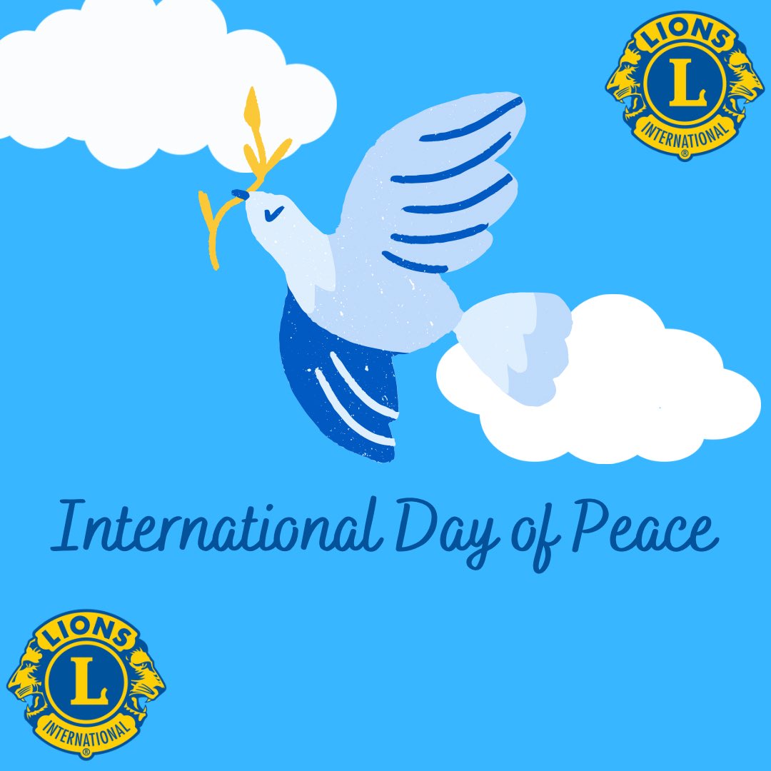 lionsclubs105cw's tweet photo. 🦁🕊International Day of Peace
💙The UN declared this as a day devoted to strengthening the ideals of peace.
💙Lions promote peace through our Peace Poster & Essay.
💙How do you promote peace & encourage international understanding?
#InternationalDayOfPeace
#GCPeace #TeamCW https://t.co/l6btpU9bXz