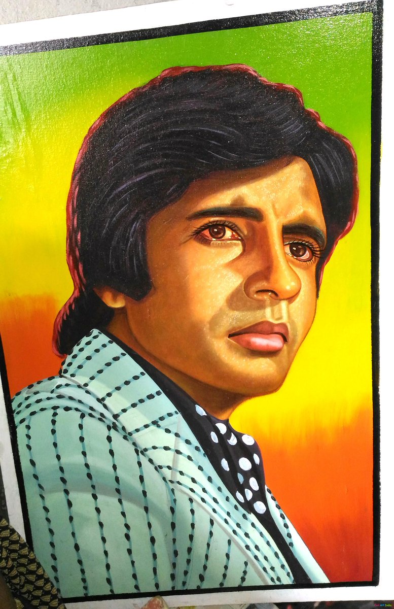 Art #AmitabBacchan Created by K.r Painter Suraj Kumar: Cool Art India.
coolartindia.in/art-detail/?id…