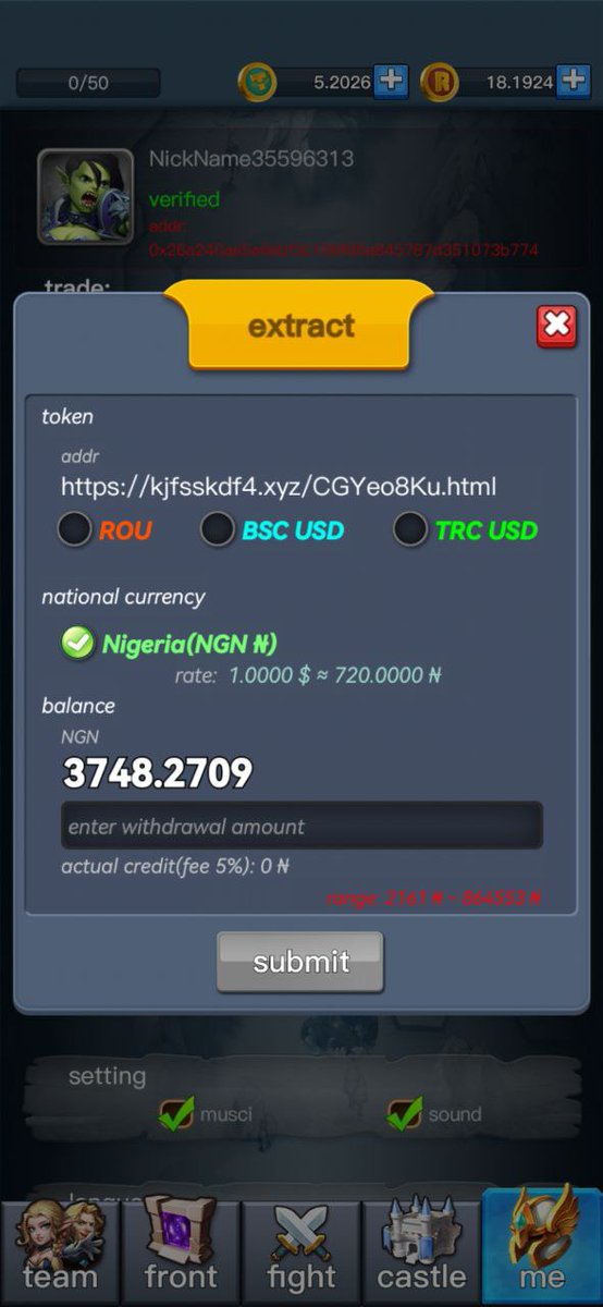 Dawson_Cline1's tweet photo. People in Nigeria need to know about this game
1U$DT = 720NGN what are you waiting for?

#crypto #BNB #nigeria #NGN #playtoearn #stormmetaverse #riseofuniverse #usdt #trc20 #bsc https://t.co/GEYUQwynlO