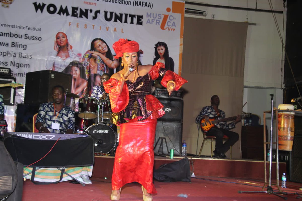 NafaaGMB's tweet photo. Big Wow.
The Women’s Unite Festival was indeed epic. Our girls really made us proud. Every performance was on point. 
The concert exhibited the potentials women have in music and how powerful their voices are. @MusicInAfrica @kaabanja @awa_bling @sophiabyass @SistaNjie https://t.co/GFAAJSzWlj