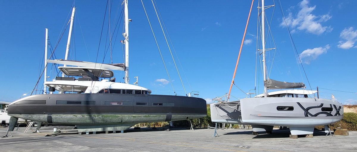 multihullmgr's tweet image. Lagoon Seventy 7 #lagoonseventyseven  - Excess 11 #Excess11 
Lagoon Seventy 7 the largest in the #lagooncatamarans range - Excess 11 the smallest in the #excesscatamarans  range
#multihull #range