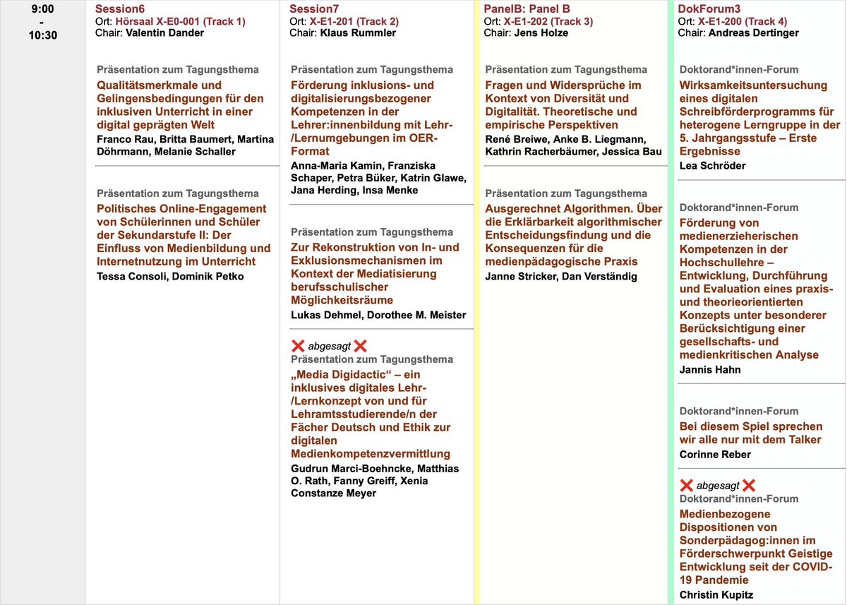 Der Freitagmorgen bei #mpaed2022 : Wir starten um 9 Uhr mit Session 6 + 7, einem Panel über Fragen und Widersprüchen im Kontext von Diversität und Digitalität sowie zu algorithmischer Entscheidungsfindung &amp; Session 3 des Doktorand*innen-Forums. bit.ly/3BvNBvG