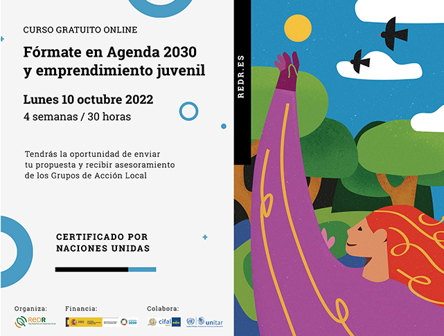 🌐⚡️REDR impulsa el emprendimiento juvenil y la #Agenda2030 en el medio rural 🌾 con el lanzamiento de un nuevo programa formativo online certificado por <a href="/ONU_es/">Naciones Unidas</a> 🇺🇳

🗓️Comienza el 10 de octubre
⏰Duración: 4 semanas/30 horas
✅Gratuito

📝 ¡Inscríbete! → bit.ly/3qSDyf5