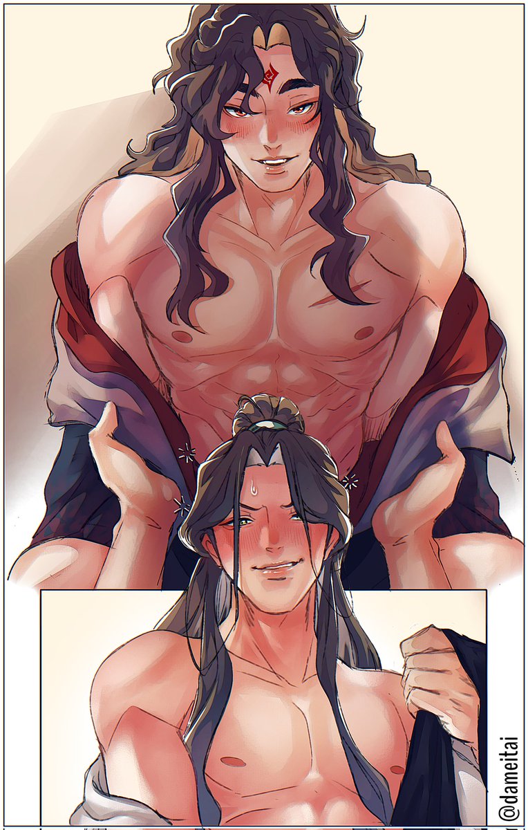 dohmaytey's tweet photo. "*hic* Binghe, this master wants to be selfish tonight."
"It's Shizun's day today after all, husband can be as selfish as he likes ❤"
(4/5) 
. 
. 
. 
CW: Slight OOC for SQQ cuz he's a drunk boy XD
#沈清秋0921生日快乐
#svsss 
#人渣反派自救系統 
#冰秋
#bingqiu https://t.co/sALjYJApEV