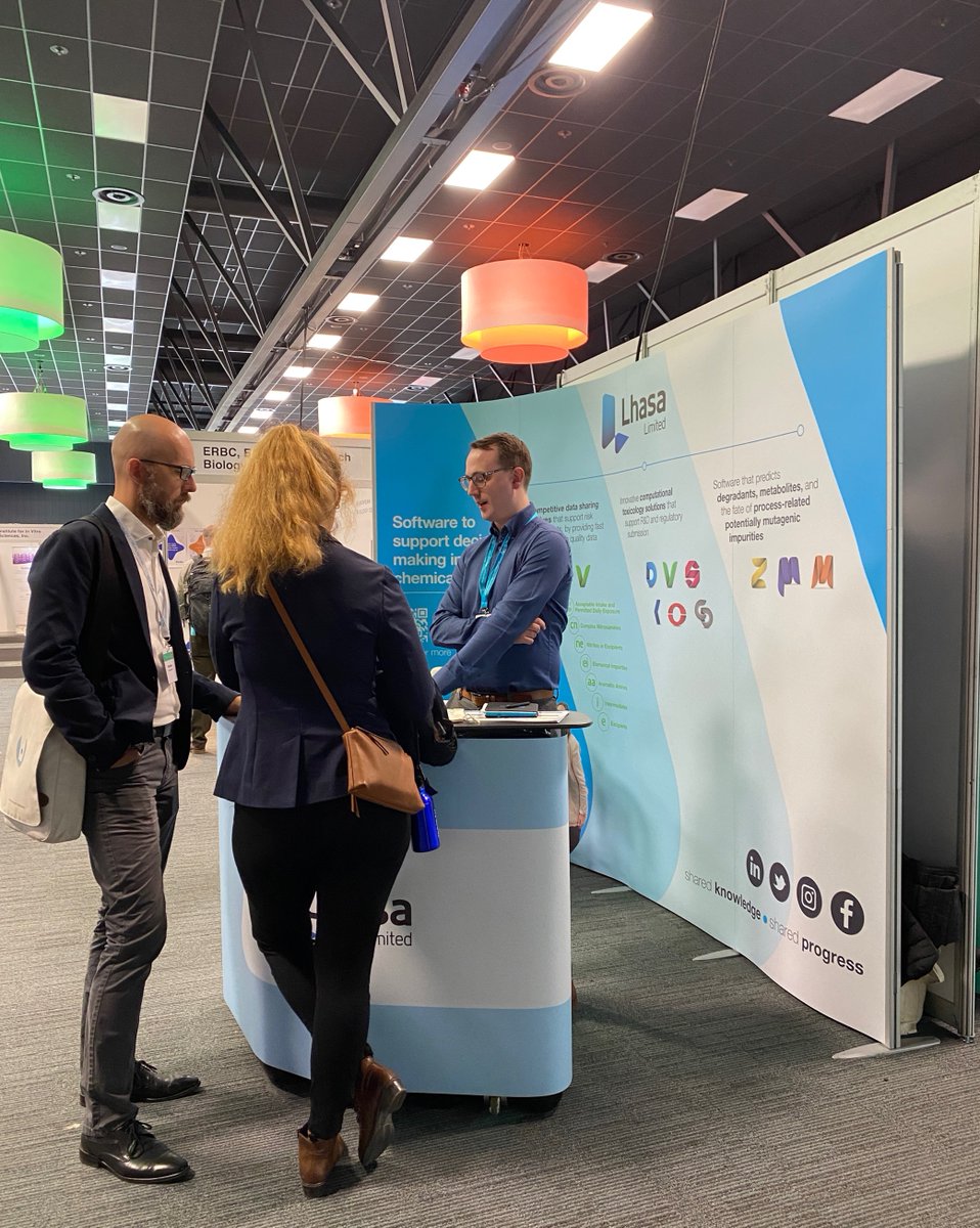 LhasaLimited's tweet photo. Today marks the last day of #ICT2022congress, visit us at Booth No.53 👋
Senior Application Scientist, Graham enjoyed discussing interesting #science and #toxiocology with Senior Scientists, Jana and Phillip from @Boehringer yesterday.
#IUTOX #EUROTOX #Unitingintoxicology #ICT https://t.co/PNQTQ5C7i0