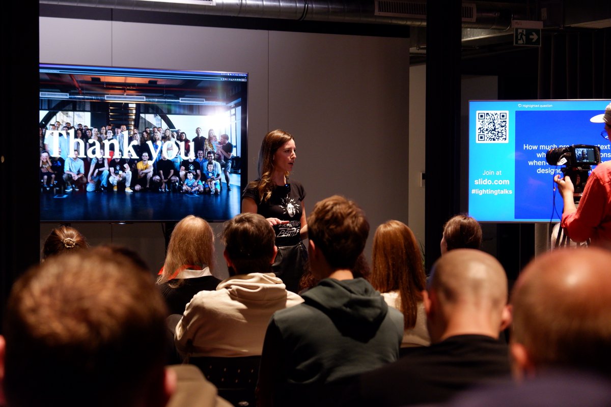 designsystemswk's tweet photo. Some fantastic pictures from @lightingbeetle's 'Lighting Talks on Design Systems' event celebrating #WDSW22! 🥳 https://t.co/82U7LpXCDN