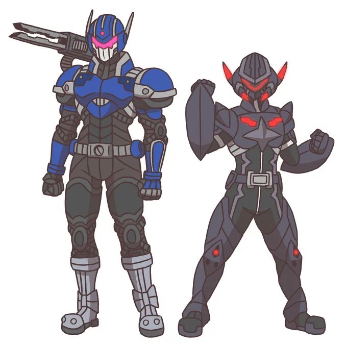 #アウト・オブ・ザ・ヒーローズ「リュウセイザーに偽装するダークライダー」のタールドラゴンと「ダークライダーに偽装するリュウセイザー」のスターダスト 