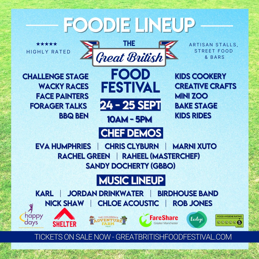 ARLEY HALL LINE UP IS HERE🥂

Who's joining us for our last festival of 2022? It's going to be our BIGGEST &amp; BEST festival to date!

The perfect end to your 2022 summer, secure your tickets NOW👉greatbritishfoodfestival.com/tickets.php

#gbfoodfestival