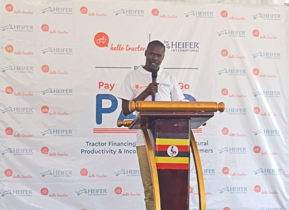 Heifer_Uganda's tweet photo. "The tractor I received in the previous launch has helped our community to save costs on labor, we also managed to register an increase in the yield production, and as a result, our income has increased'', says Obedigum Emmanuel of Alito joint farmers multipurpose society limited https://t.co/nWjnqBrbsI