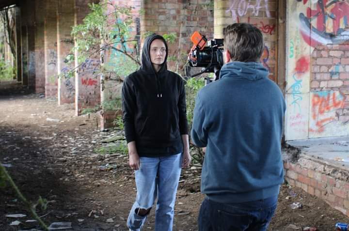 Derelict_movie's tweet photo. Here are some fab photos the wonderful Clover captured at yesterday's shoot for our upcoming Derelict crowdfunding trailer, featuring Suzanne Fulton, Pete Bird and of course the big cheese himself Jonathan Zaurin 🎬 
#lbsfilms #derelict #crowdfunding #indiefilm https://t.co/bEOCxkVD7w