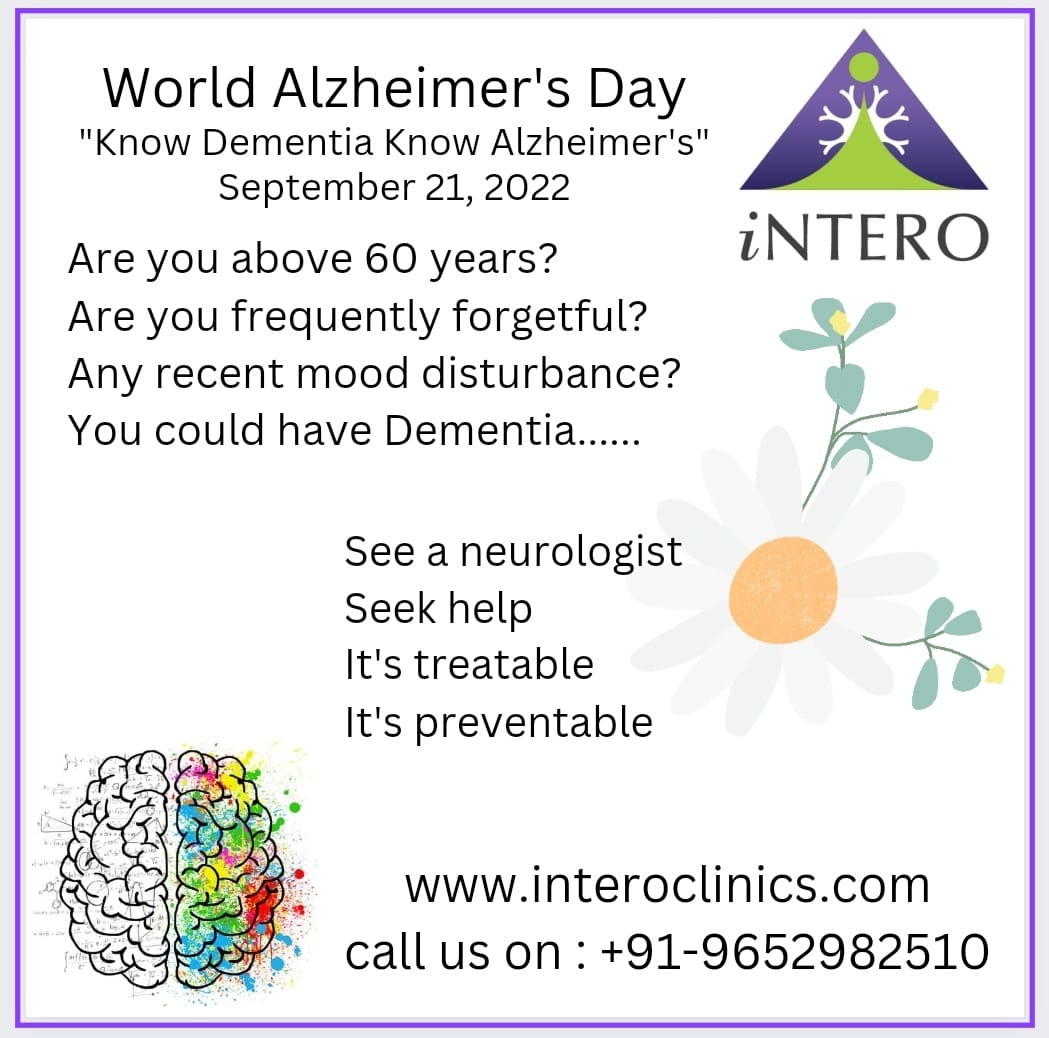 interoclinics's tweet photo. Today is World Alzheimer's day..We @interoclinics are committed to create awareness, provide support and care to the patients effected with Alzheimer's and their care givers. #WorldAlzheimersDay #nodementia #Dementia #dementiaawareness #neurotwitter #MedTwitter #neurology https://t.co/DEvQJZ7Xg6