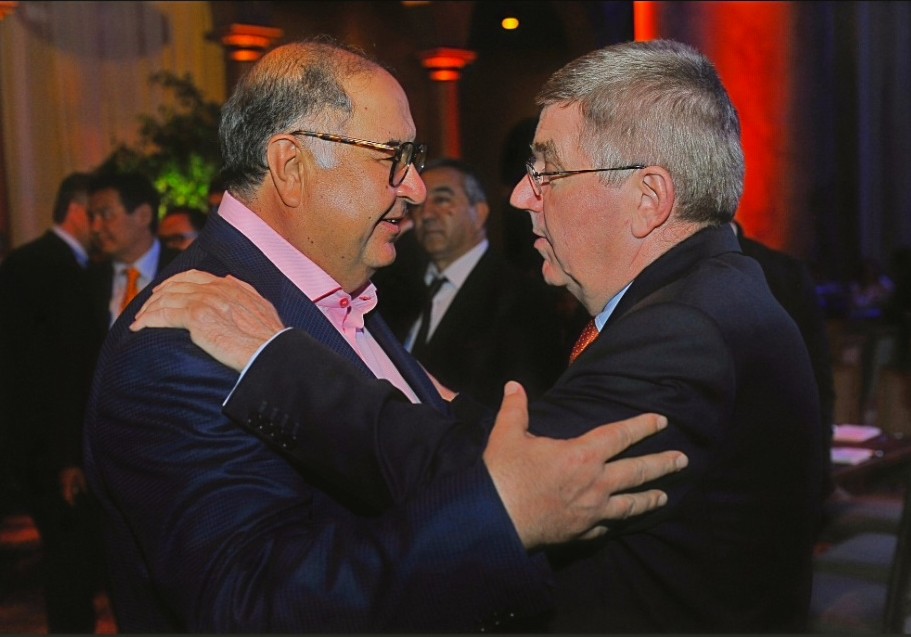 joerg winterfeldt (@joergww) on Twitter photo Olympic relations, Olympic friends: #IOC President Thomas Bach's heartfelt hug with Alisher #Usmanov, the oligarch whose German properties were raided today on serious suspicion. What does this closeness say about the IOC, its leadership and its business? Olympic relations, Olympic friends: #IOC President Thomas Bach's heartfelt hug with Alisher #Usmanov, the oligarch whose German properties were raided today on serious suspicion. What does this closeness say about the IOC, its leadership and its business?