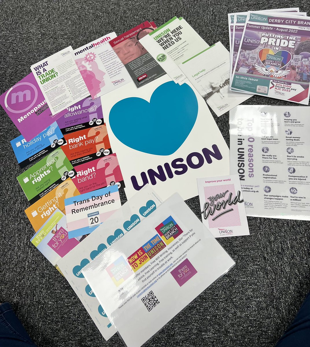 Unisonderbycity's tweet photo. Day 2 of the Frontline Fortnight Rally, car boot cafe is restocked - bags of UNISON love and information packed and we’re off - 20 Care homes again today - can we do it? Yes we can - #frontlinefortnight @UNISONEastMids 💜💚🏁 https://t.co/uq4eHQo1Cn