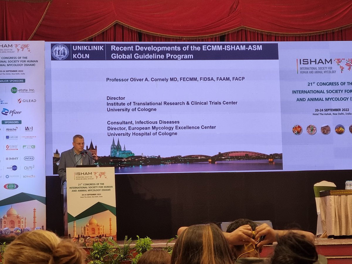 RosanneSprute's tweet photo. Keynote lecture by @CornelyOliver at @ISHAM_Mycology #ISHAM2022 introducing recent developments of the One World - One Guideline Program of the ECMM @eurconfmedmycol. Looking forward to the next guidelines in pipeline on Cryptococcus, Candida and Aspergillus @ASMicrobiology https://t.co/j9aw7GxMHd