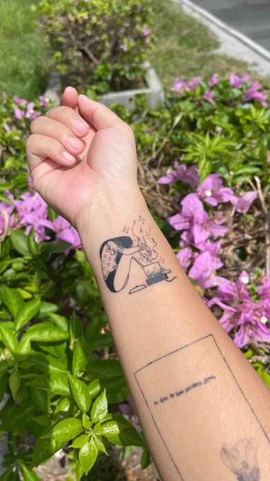 My work as tattoos  on Janroe and on Sydney, thank u so much! 